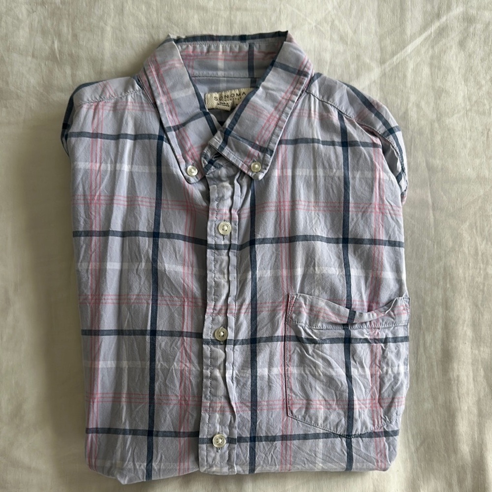 Men's Plaid Button-Down Shirt